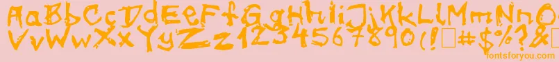 OnMeth Font – Orange Fonts on Pink Background