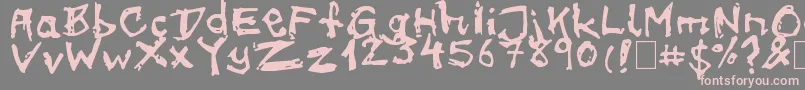 OnMeth Font – Pink Fonts on Gray Background