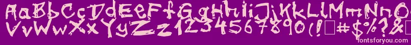 OnMeth Font – Pink Fonts on Purple Background