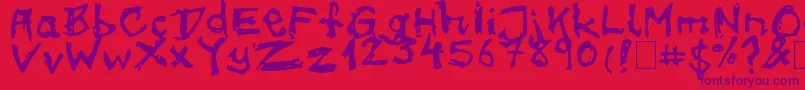 OnMeth Font – Purple Fonts on Red Background