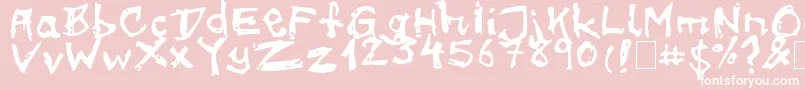 OnMeth Font – White Fonts on Pink Background