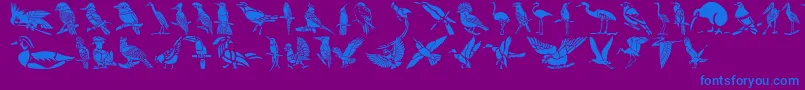 fuente HffBirdStencil – Fuentes Azules Sobre Fondo Morado