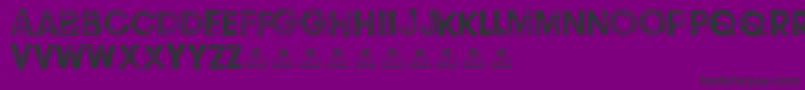 BlackNapkinsPersonalUse-Schriftart – Schwarze Schriften auf violettem Hintergrund