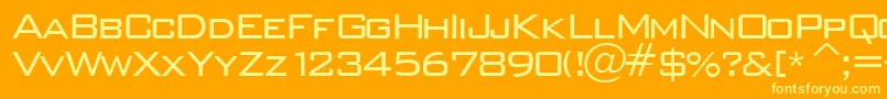 Wallstreet-fontti – keltaiset fontit oranssilla taustalla