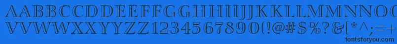 Шрифт Smaragdltstd – чёрные шрифты на синем фоне
