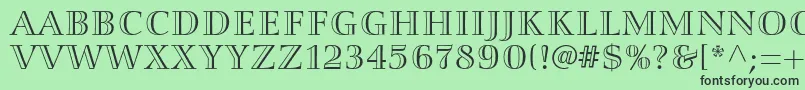 フォントSmaragdltstd – 緑の背景に黒い文字