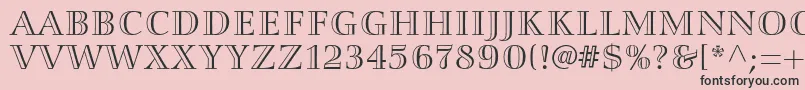 フォントSmaragdltstd – ピンクの背景に黒い文字