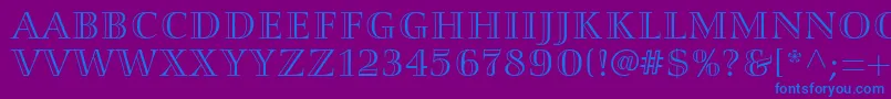 Smaragdltstd Font – Blue Fonts on Purple Background