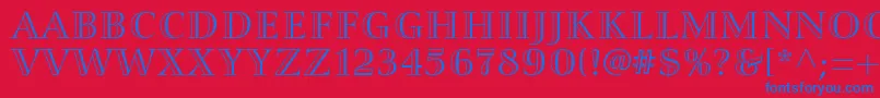 Smaragdltstd Font – Blue Fonts on Red Background