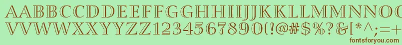 Smaragdltstd Font – Brown Fonts on Green Background