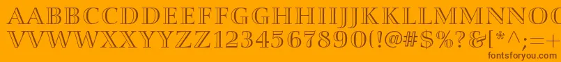 Smaragdltstd Font – Brown Fonts on Orange Background