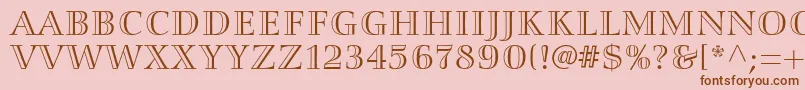 Smaragdltstd Font – Brown Fonts on Pink Background