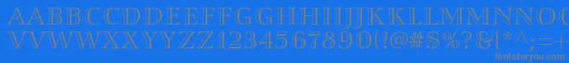 Smaragdltstd Font – Gray Fonts on Blue Background