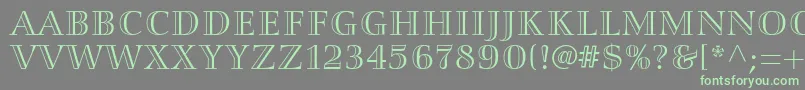 Smaragdltstd Font – Green Fonts on Gray Background