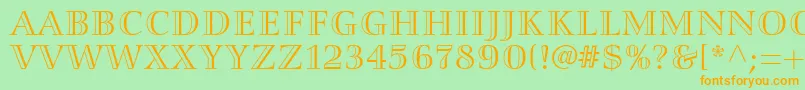 Smaragdltstd Font – Orange Fonts on Green Background