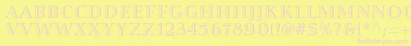 Smaragdltstd Font – Pink Fonts on Yellow Background