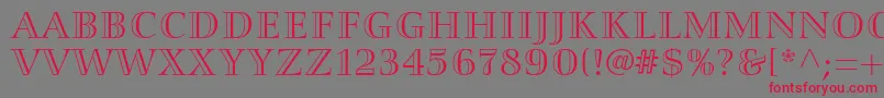 Smaragdltstd Font – Red Fonts on Gray Background