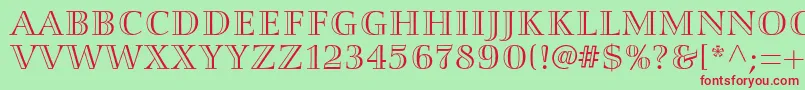 Smaragdltstd Font – Red Fonts on Green Background