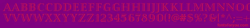 Smaragdltstd Font – Red Fonts on Purple Background