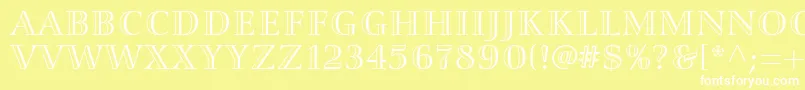 Smaragdltstd Font – White Fonts on Yellow Background