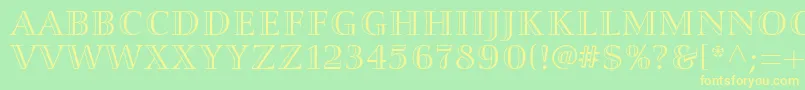 Smaragdltstd Font – Yellow Fonts on Green Background