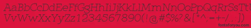 QlarendonLightItalic Font – Black Fonts on Red Background