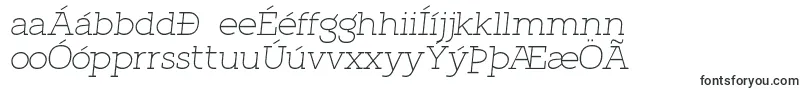 QlarendonLightItalic-Schriftart – isländische Schriften
