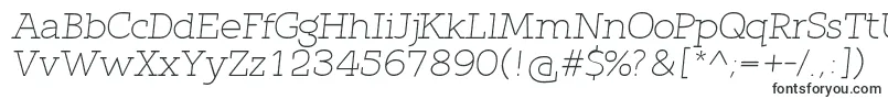 Шрифт QlarendonLightItalic – узкие шрифты