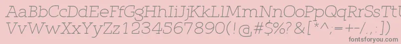 Шрифт QlarendonLightItalic – серые шрифты на розовом фоне