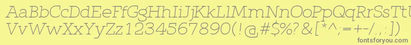 More about QlarendonLightItalic Font QlarendonLightItalic Font – Gray Fonts on Yellow Background