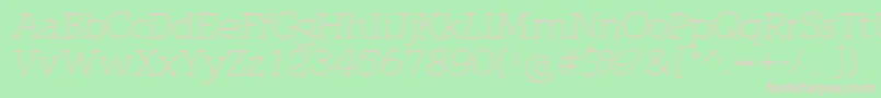 QlarendonLightItalic Font – Pink Fonts on Green Background