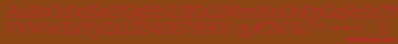 QlarendonLightItalic Font – Red Fonts on Brown Background