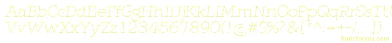 Шрифт QlarendonLightItalic – жёлтые шрифты