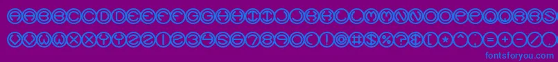 Spheroid Font – Blue Fonts on Purple Background