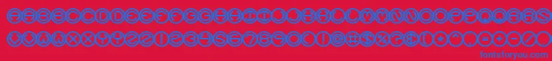 Spheroid Font – Blue Fonts on Red Background