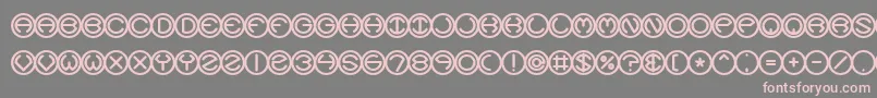 Spheroid Font – Pink Fonts on Gray Background