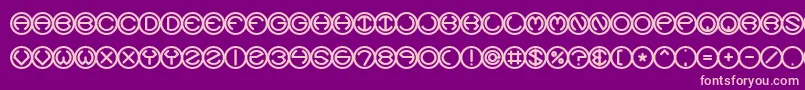 fuente Spheroid – Fuentes Rosadas Sobre Fondo Morado