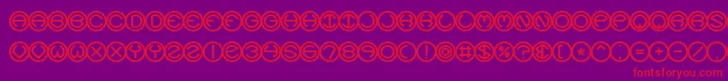 Spheroid Font – Red Fonts on Purple Background