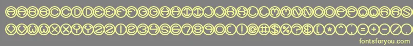 Spheroid Font – Yellow Fonts on Gray Background