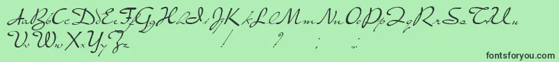 PresterJohn Font – Black Fonts on Green Background