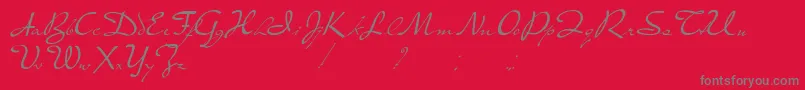 PresterJohn Font – Gray Fonts on Red Background