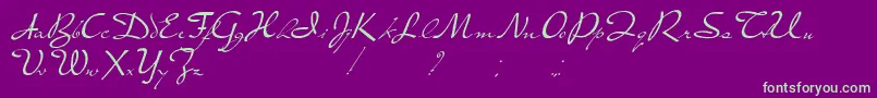 PresterJohn Font – Green Fonts on Purple Background