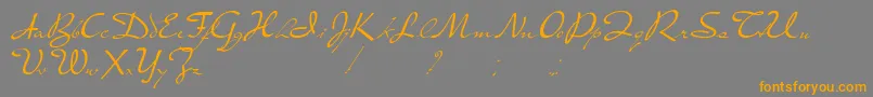 PresterJohn Font – Orange Fonts on Gray Background