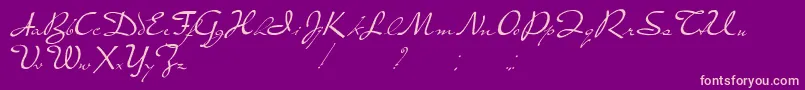 PresterJohn-Schriftart – Rosa Schriften auf violettem Hintergrund
