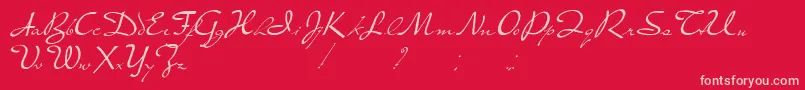 PresterJohn Font – Pink Fonts on Red Background