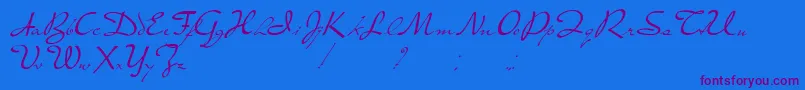 PresterJohn Font – Purple Fonts on Blue Background
