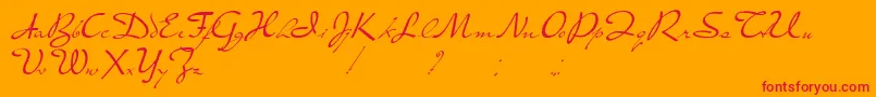 PresterJohn Font – Red Fonts on Orange Background