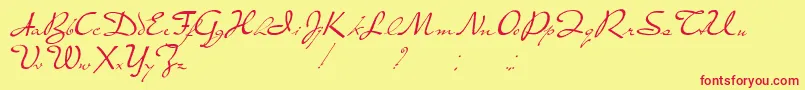 PresterJohn Font – Red Fonts on Yellow Background