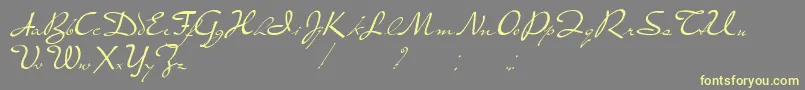 PresterJohn Font – Yellow Fonts on Gray Background