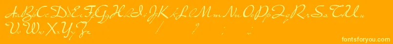 Fonte PresterJohn – fontes amarelas em um fundo laranja